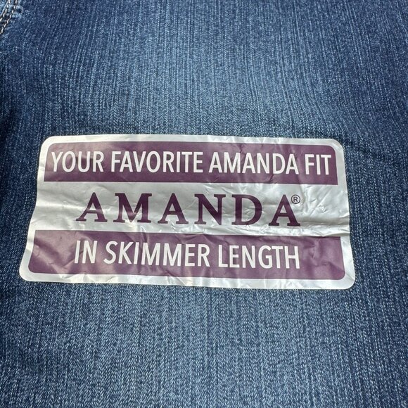 Gloria Vanderbilt Jeans Womens Size 8 Capri Denim Distressed Amanda Skimmer NEW - Picture 5 of 15